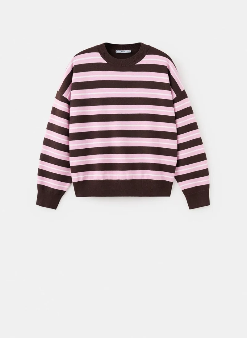 مانجو Knit striped sweater